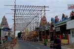 காரைக்காலில் மாங்கனி திருவிழா; பந்தல் அமைக்கும் பணி தீவிரம்