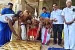 திருக்கோஷ்டியூர் கோயில் தங்க விமானத் திருப்பணி : ஸ்ரீவி.,ஜீயர் பார்வையிட்டார்