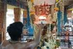 செல்லிஅம்மன் கோயில் பூச்சொரிதல் விழா காப்பு கட்டுதலுடன் துவக்கம்