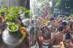 உறையூர் கமலவல்லி நாச்சியார் கோவிலில் ஜேஷ்டாபிஷேகம்; வெள்ளி குடத்தில் புனித நீர்