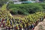 முள்ளிமுனை பத்ரகாளியம்மன் கோயிலில் முளைப்பாரி ஊர்வலம்
