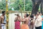 திருவாலங்காடு சாட்சிபூதேஸ்வரர் கோவிலில் பந்தக்கால் நடப்பட்டது
