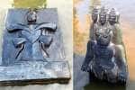 சத்தரை கூவம் ஆற்றில் 3 கற்சிலை கண்டெடுப்பு